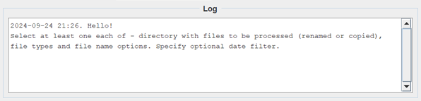 GUI image of Photo Image File Utility